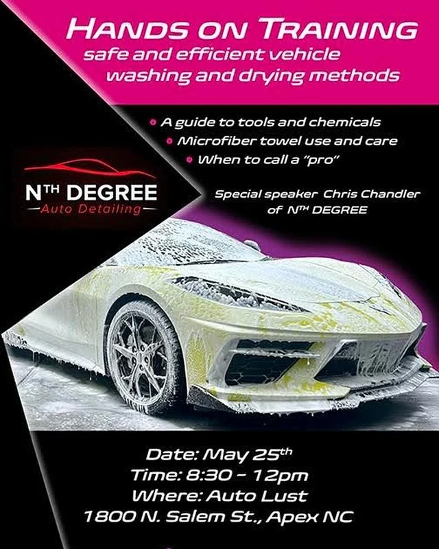 Learn how to properly wash and maintain your prized possession!!Get training from the best in the Triangle!Reserve your spot by emailing Contact@Autolustdetailing.com#audi #bmw #mercedes #porsche #tesla #ford #Ferrari #model3 #modely #Bentley #lexus #jaguar #landrover #carync #astonmartin #fuquayvarina #apexnc #lamborghini #raleigh #ppf #xpel #detailingtraining #suntek #feynlab #ceramicpro #gtechniq #carpro
#paintprotectionfilm