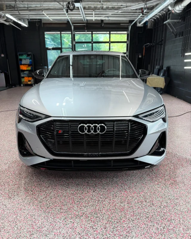 2023 Audi E-Tron - Full front end PPF with @suntekfilms and ceramic ultra @feynlab!#porsche #feynlab #paintprotectionfilms #ppf #clearbra #autodetailer #apexnc #carync #carcare
