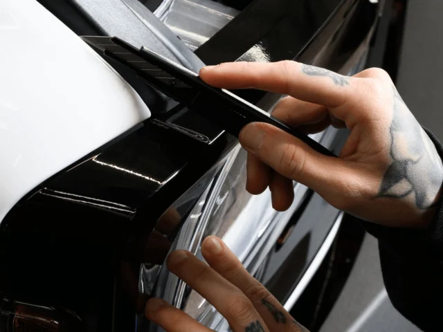 Post-install trim pass.
There was a hair of excess on the edge, so it gets cut clean and tucked right.#paintprotectionfilm #ppf #ceramiccoating #paintcorrection #trianglecars